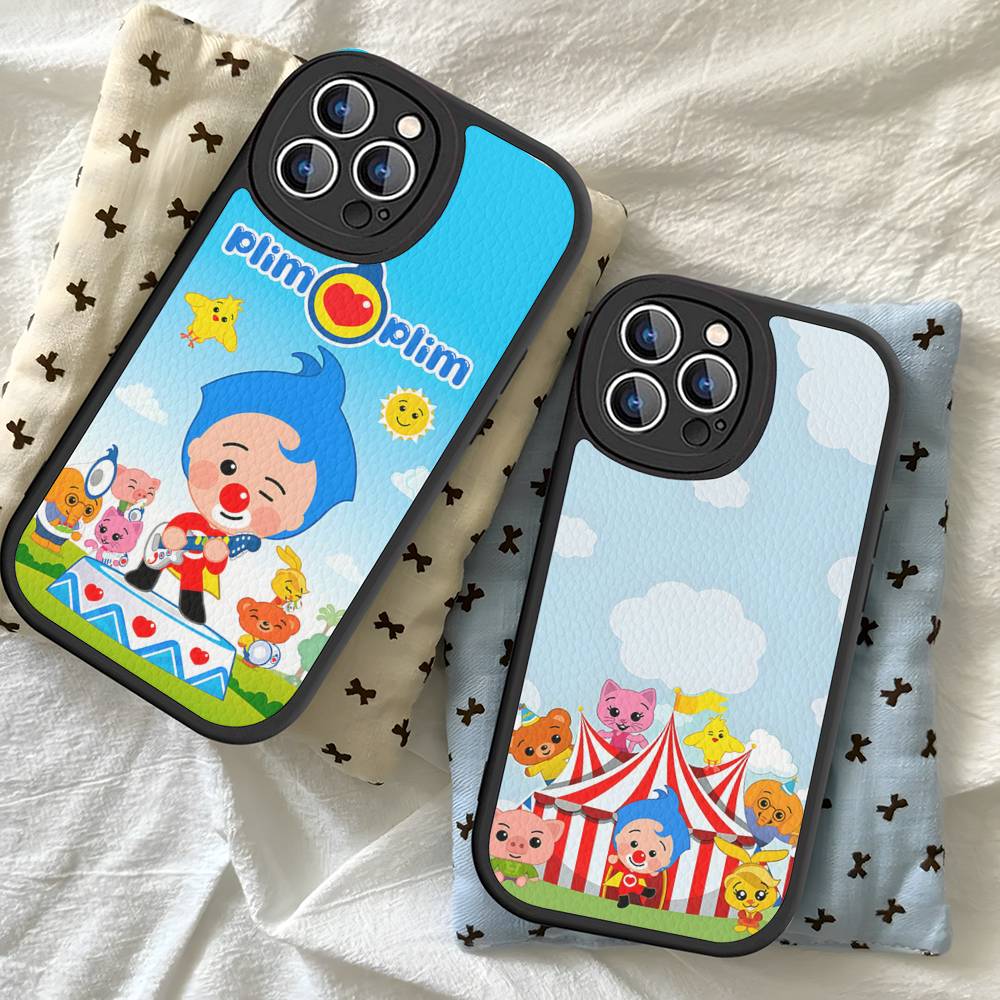 P-Plim P-Plim PU Leather Phone Case For IPhone 16 15 14 13 12 11 Pro Max Plus Back Fundas