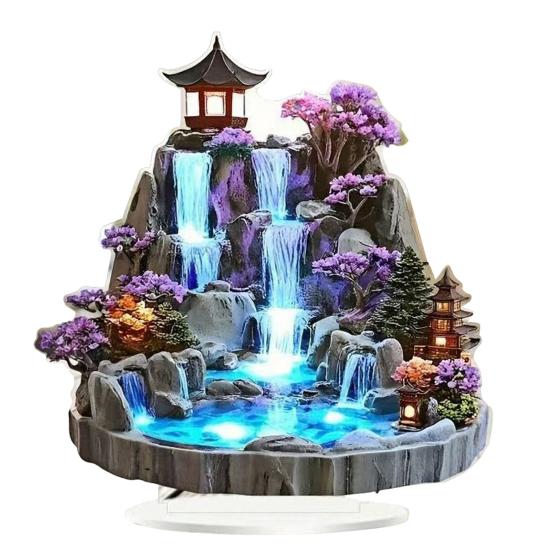 Акриловая настольная табличка 2D плоская Фея/Дерево/Сцена Рождества/Ворона Настольное украшение на Рождество Пасху для дома офиса полки столешницы