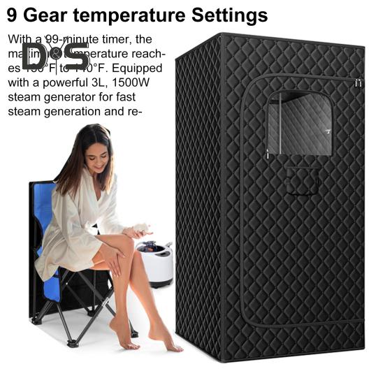 Складная палатка-сауна для помещений с мощным парогенератором, режимом таймера, складная конструкция с двойной молнией, простая сборка, переносная палатка-сауна для домашнего использования