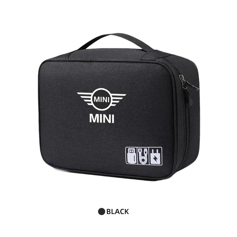 Car Digital Storage Bag USB Data Cable Organizer Accessories for BMW MINI F55 F56 R60 R59 R58 WORKS One Cooper JCW R57 R56 R55