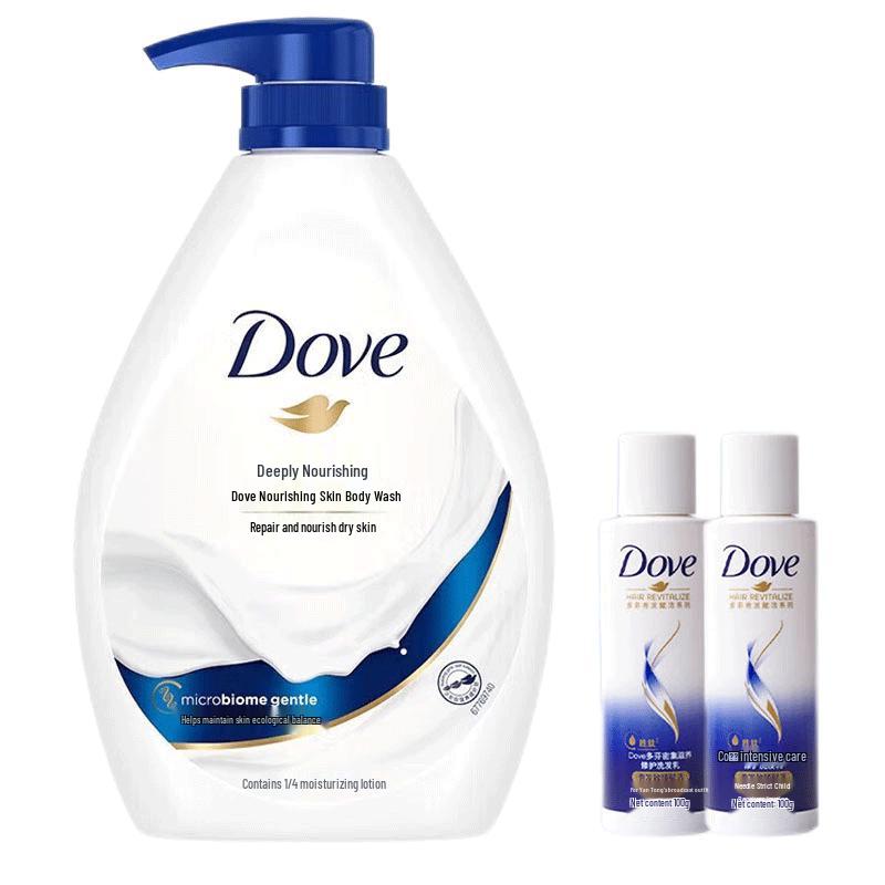 Dove Deeply Nourishing Shower Cream & Shampoo Set