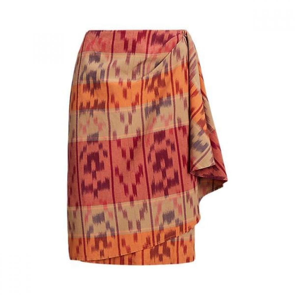 Lauren Ralph Lauren Geo Motif Cotton Linen Wrap Skirt Wmlrskts6h20163500