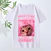 Sometimes I Think Then I Forget Funny Cat Meme T Shirt Unisex s Women Oversized 100 Cotton Short Sleeve Summer Print Unisex Tops