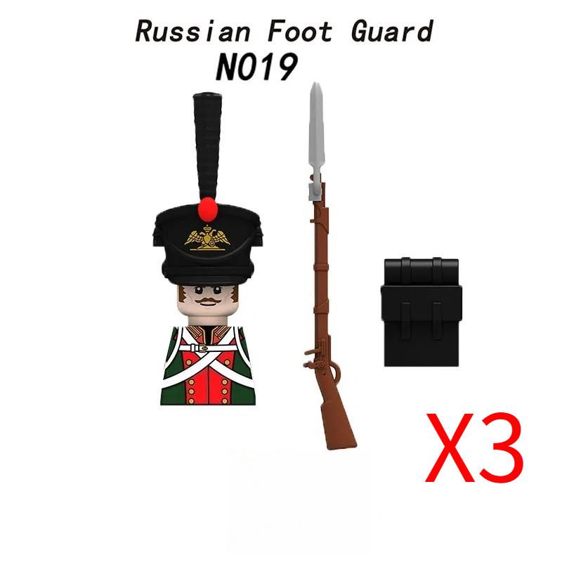MOC Средневековый Военный Наполеоновские Войны Строительные Блоки Британская Французская Армия Пехота Кавалерия Фигурка Солдата Кирпичный Конструктор