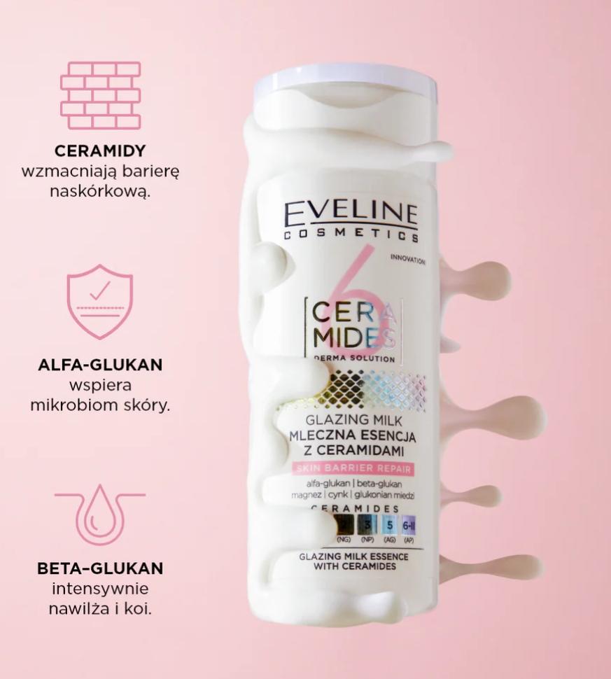 Eveline glazing milk mleczko nawilżające 6 ceramidów glass skin 150ml