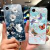 Clear For iPhone 16e A3212 A3409 A3410 A3408 Cover For iPhone 16e Case Fashion Luxury Flowers Cute Funny Painted Soft Bumper