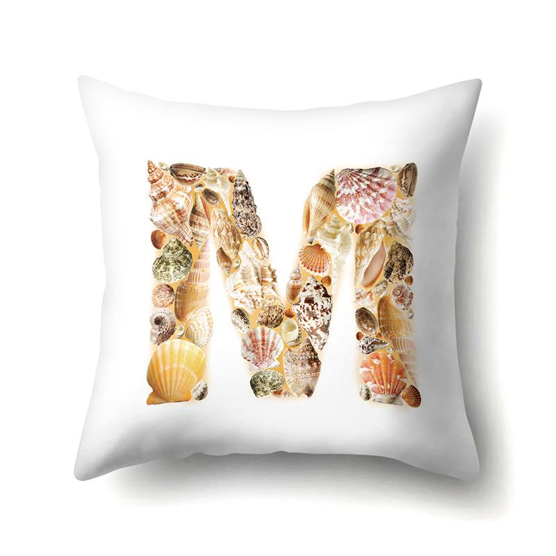 Полиэстеровая наволочка Автомобильная декорация Дом Наволочка с принтом 26 английских букв