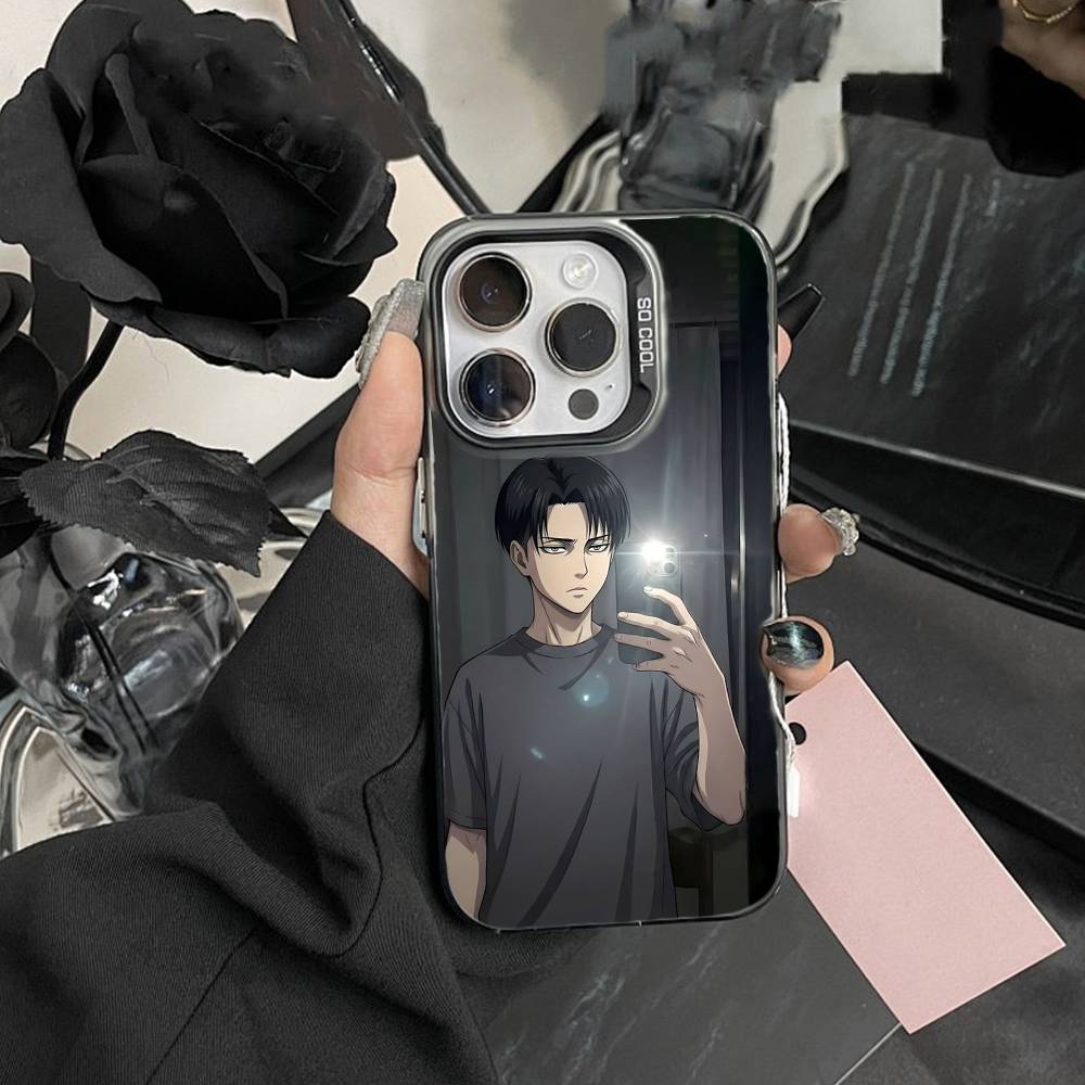 Чехол для телефона Attack On Titan Леви Аккерман Для IPhone 16 17 15 14 12 13 Pro Max Черный Цвет Ударопрочный Чехол