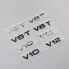 2 шт. Значок V6T V8T ABS 3D наклейка-листок V10 V12 боковая наклейка для автомобилей A4L A5 A6L A7 Q3 Q6 Q7 наклейка для смены модели