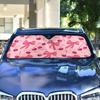 Bow Cherry Pink Windshield Sun Shade Blocks UV Rays Sun Visor Protector Sunshade Accordion Folding Sun Reflector Auto For Car Truck SUV To Keep Your
