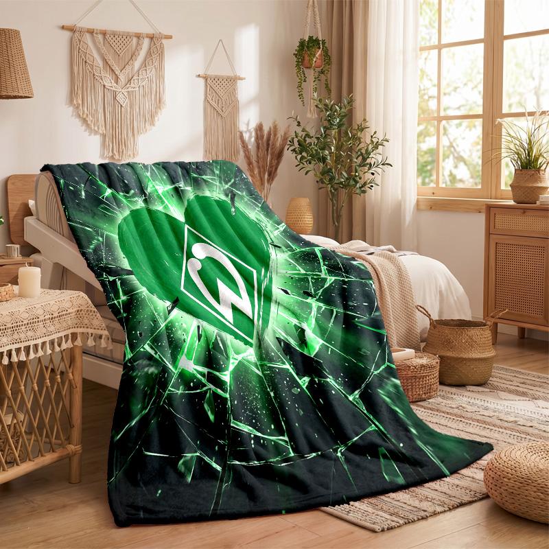 Werder Bremen Football Print Flannel Blanket Soft Warm Sofa Bed Throw Blanket For Home Office Bedroom