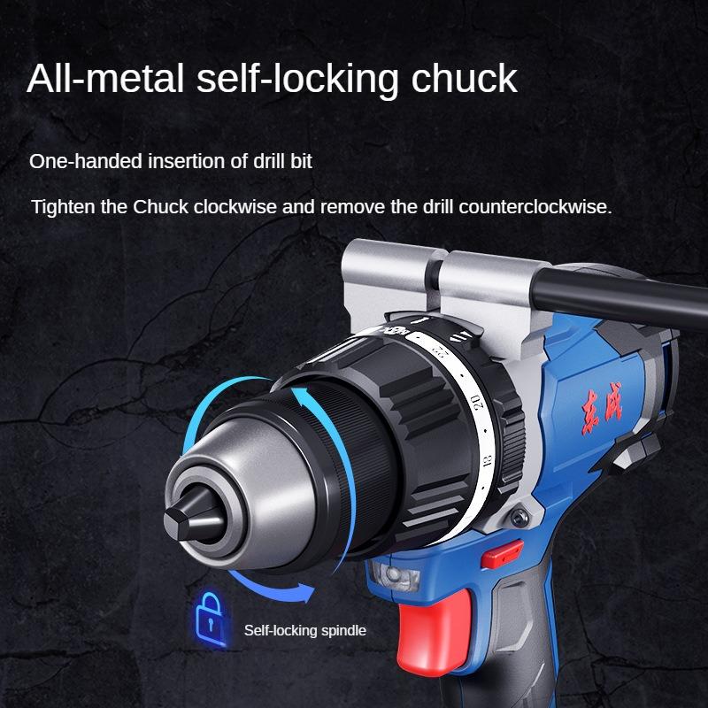 Dongcheng 20V Бесщеточная ручная дрель Ударная дрель DCJZ03-13E Промышленный класс Высокий крутящий момент Ударная дрель, Шуруповерт