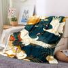 1pc Cranes Flowers Lightweight Flannel Blanket, Comfortable and Warm Blanket, for Office and Camping Sofa Bed, Livingroom076