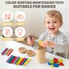 Montessori Wooden Building Blocks for Babies, 1st Birthday Gift, Fingertip Training, Color-Category, Boys, Girls, Toddlers, 2-Year-Olds, Gift Ranking
