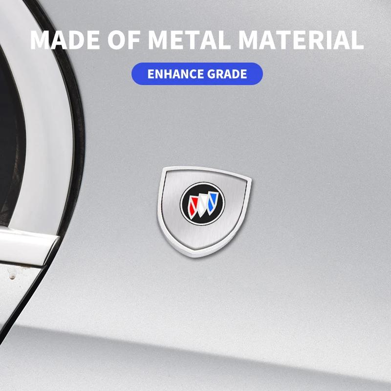 1/2pcs 3D Metal Shield Emblem Car Window Body Side Badge Stickers For Buick Envision Excelle GT LaCrosse royaum Envista GL8 GL6 AUZ1
