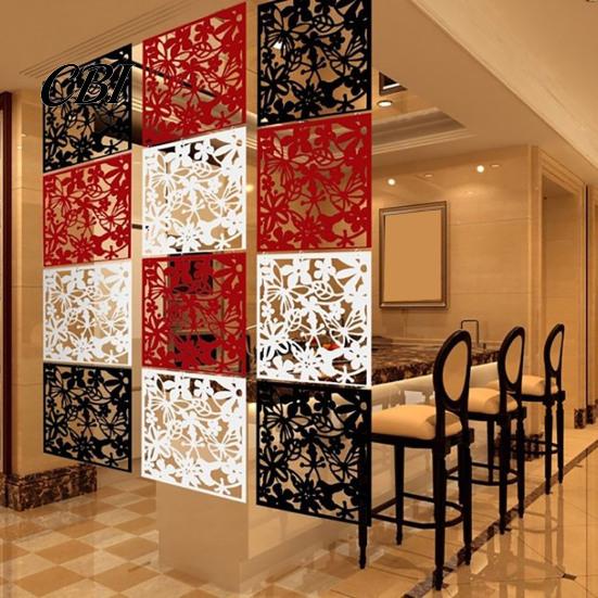 Living Room Decor Panel 5Pcs Hanging Divider Panel, Hollow Flower Butterfly Bird Wall Screen, Hummingbird Square Decorative Partition for Home Office