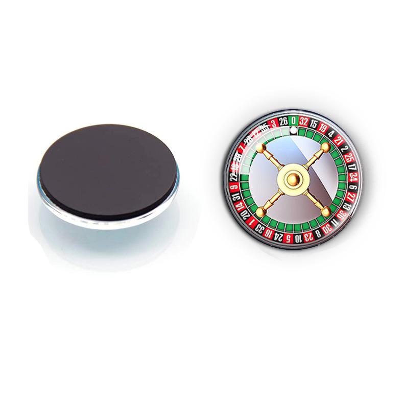 Casino Roulette Wheel Fridge Magnet, Time Gem Gambling Decor Soft Magnetic 30mm
