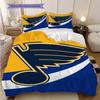 St. Louis Blues Pattern Bedding Quilt Set Quilt Cover Pillowcase Home Decoration Birthday Gift (1 * duvet cover + 2 * pillowcase, without core)