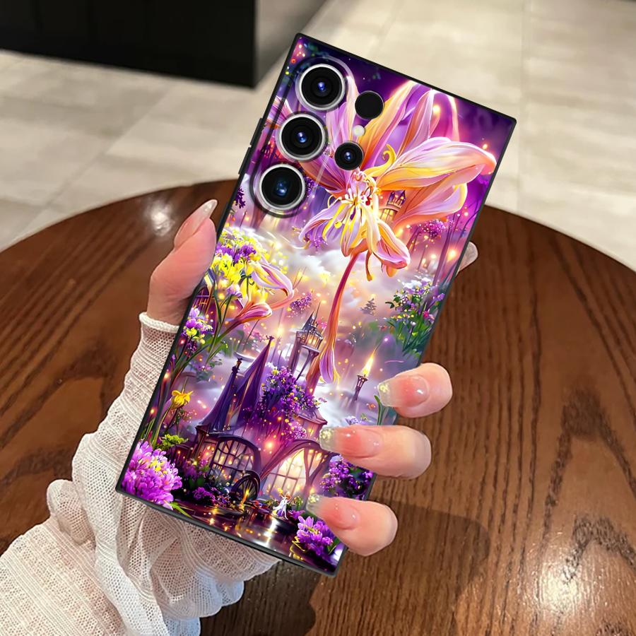 Чехол для Samsung Galaxy S26 S25 S24 Plus S21 FE S26 S23 S20 Ultra S10 S9 Note 20 8 9 10 Funda Чехол для телефона Лавандовый Сад