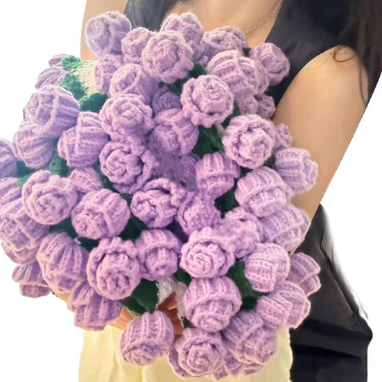 Одеяло «Букет роз» Ручной работы Вязаное крючком Одеяло с розами Цветочный дизайн Плед для дивана