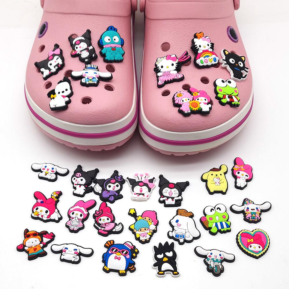 Мягкие ПВХ-подвески для обуви Sanrio - Аниме-мультяшные аксессуары для Crocs