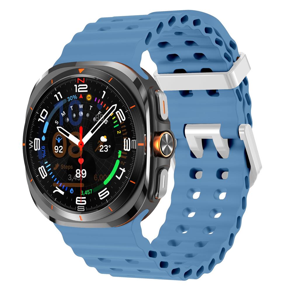 Морской ремешок для Samsung Galaxy Watch ultra Ремешок 47 мм Аксессуары Двухцветный Спортивный силиконовый Браслет Galaxy Watch 7 ultra Ремешки