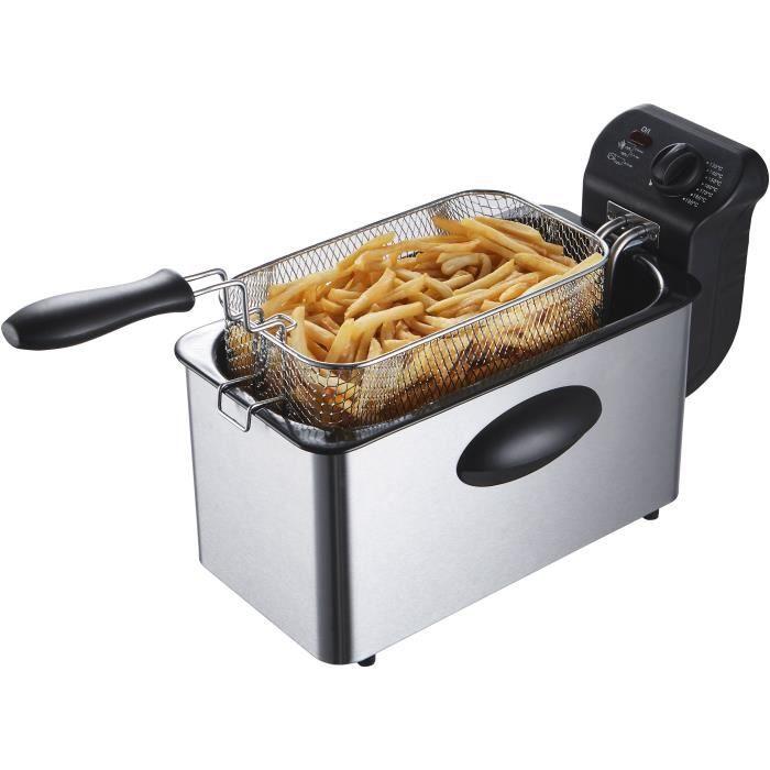 3 L CONTINENTAL EDISON CERFR3IN2 Fryer - 2000W - Stainless Steel