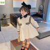 College Style Girls' Dress Casual Children Skirt Solid Color Fresh Baby Princess Dress