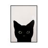 Modren Poster with Animals, Black Cat, Charming Cat, Canvas, Painting, Wall Art Decoration, Drawing Room, Home Decor, Wall Decoration