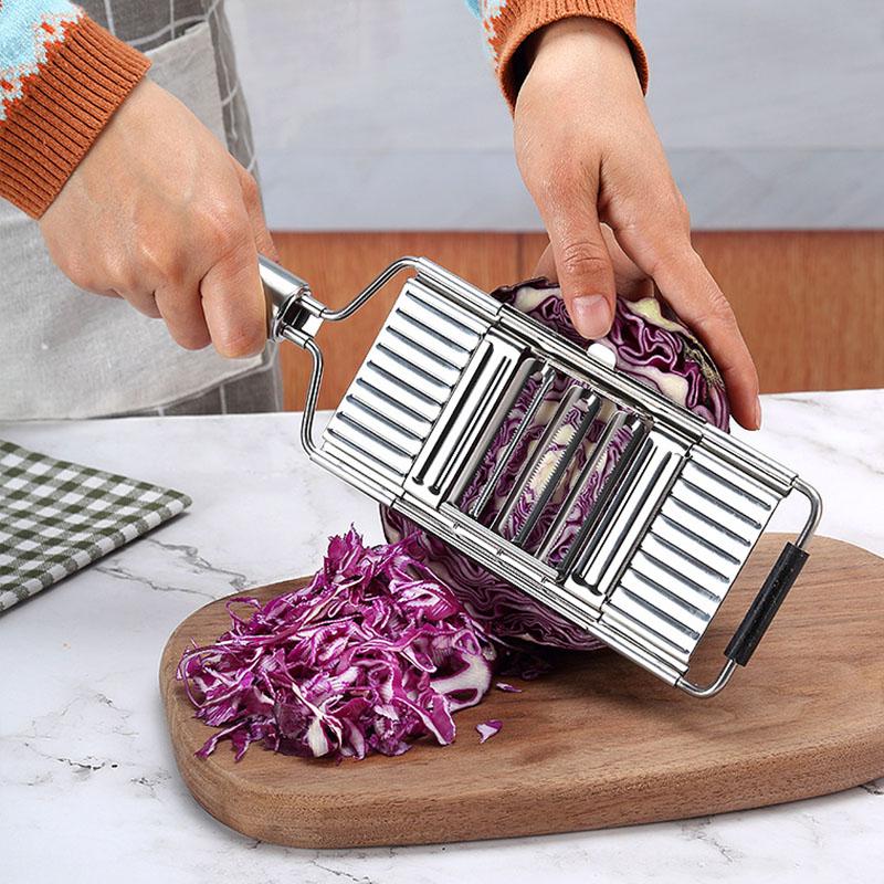 Shredder Cutter Portable Stainless Steel Manual Vegetable Slicer Easy Clean Grater with Handle Multi Purpose Home Kitchen Tools
