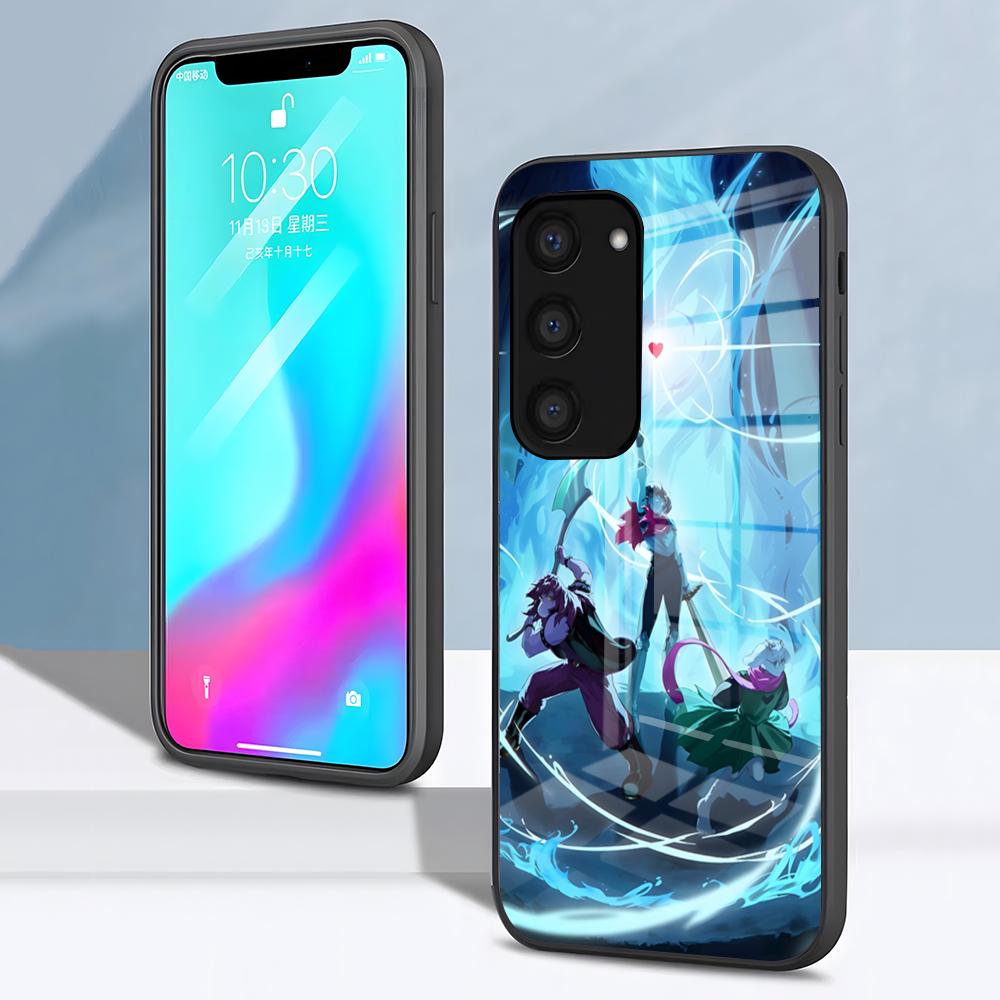 Чехол для телефона D-D-Deltarune для Samsung S26 S25 S24 FE S23 S22 S21 Plus S20 Ultra Note20Ultra Черный стеклянный чехол