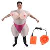 Inflatable Costume for Adults Polyester Big Boob Woman Cosplay Funny Blow Up Halloween Costume for