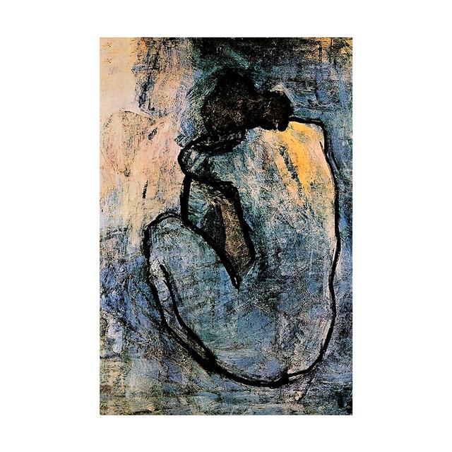 Pablo Picasso Oil Painting "Blue Nude" Oil Painting Poster and Printmaking Wall Art