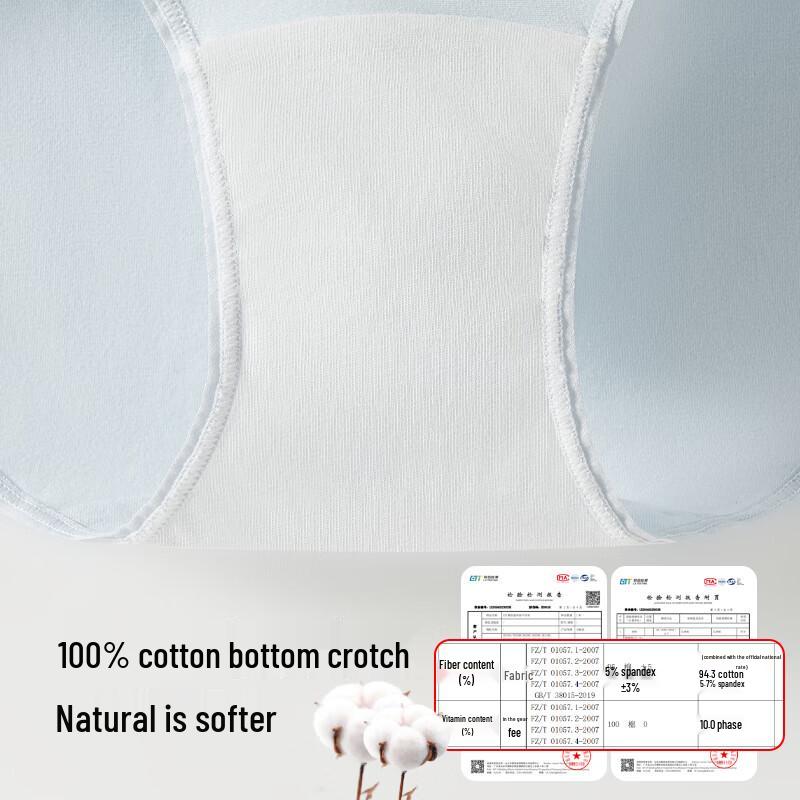 Urban Lady Women's Pure Cotton Antibacterial Mid-Waist Briefs (4-Pack)