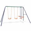 Swing Set - vidaXL - 4 Seats - Metal - Outdoor - Orange