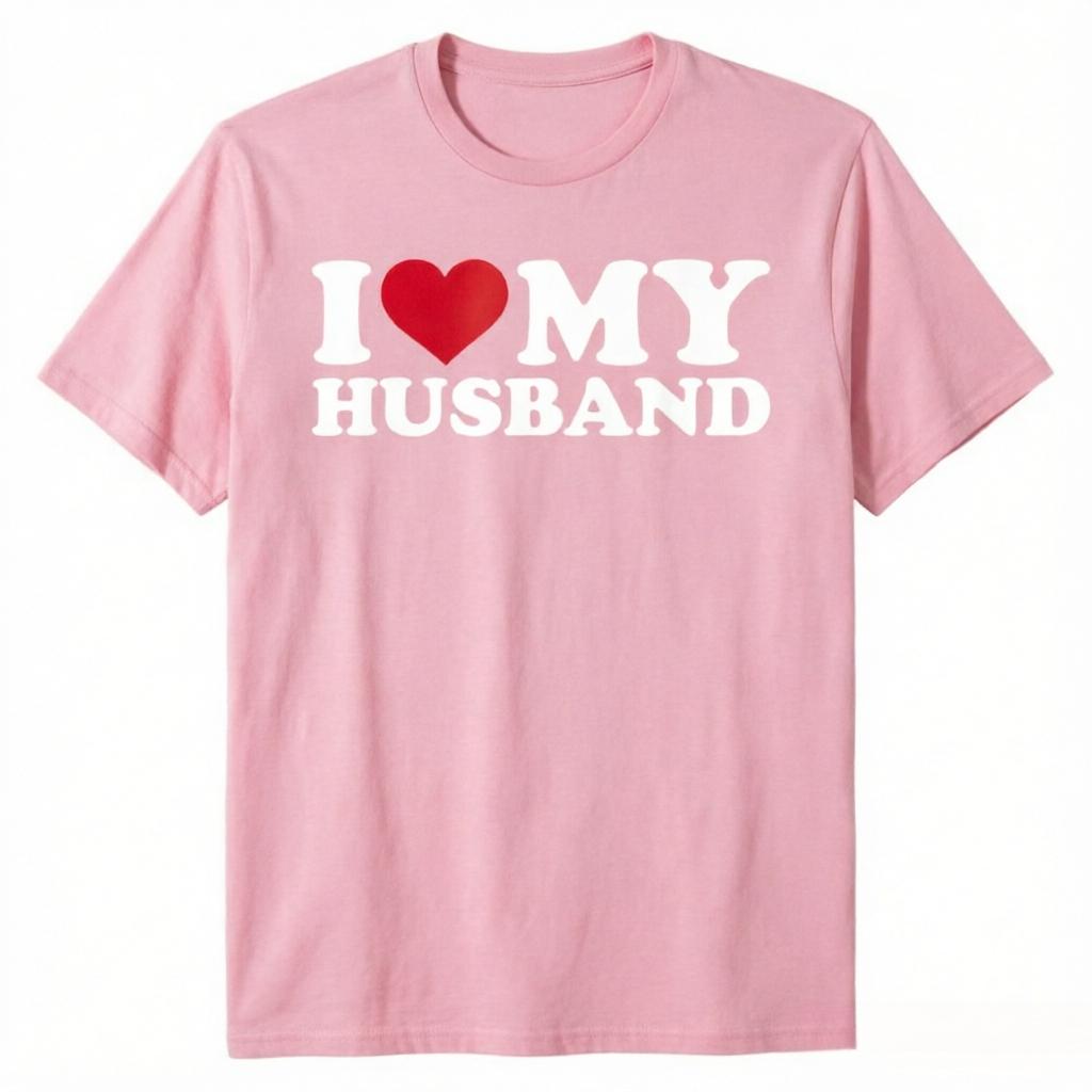 Футболка Я Люблю Своего Мужа IHeartMyHusband Одежда Унисекс Модный Хабби Футболка Топы Подарки Мужу Короткий Рукав Уличная Одежда Наряды