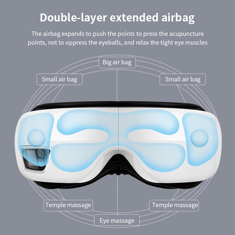 Электрический массажер для глаз, инструмент, вибраторы, тепловая компрессия, физиотерапия, Bluetooth, уход за глазами, расслабление, усталость, темные круги