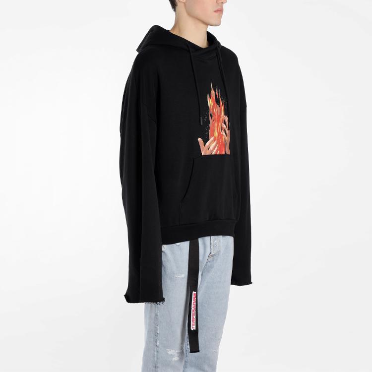 Off-White Толстовка на молнии Diag Fire Back, черная мужская верхняя одежда OMBB025S181920781088