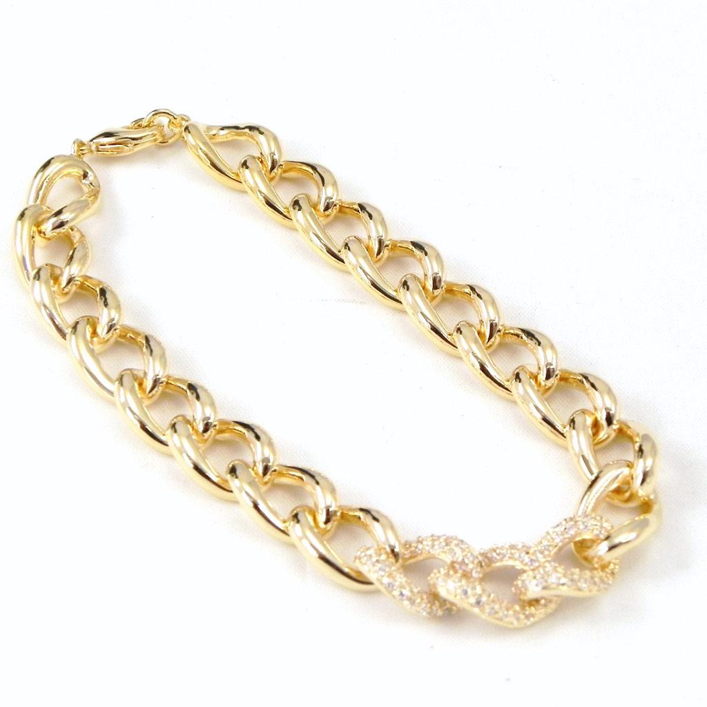 Les Trésors De Lily [G9321] - Позолоченный браслет "Сисси" белый