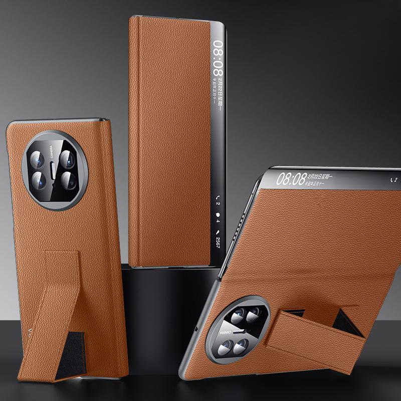 Чехол для телефона Huawei MateX6 Складной Смарт-окно Подставка X5 Противоударный X3 Деловой Мужской Полная сумка Кожаный чехол