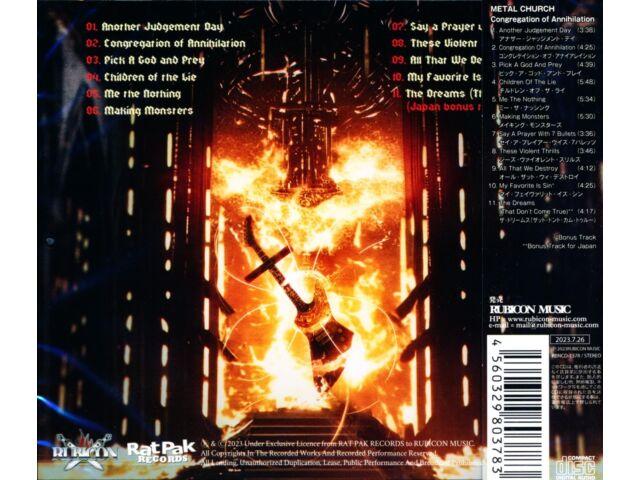 [CD] CONGREGATION OF ANNIHILATION С БОНУС-ТРЕКАМИ METAL CHURCH RBNCD-1378 НОВАЯ