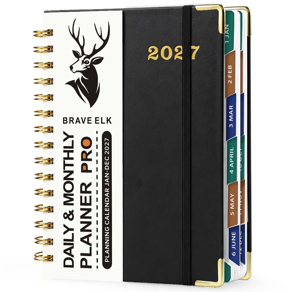 2027 Planner with Labels, Multi-purpose 12-month Plan, Suitable for School, Home, and Office