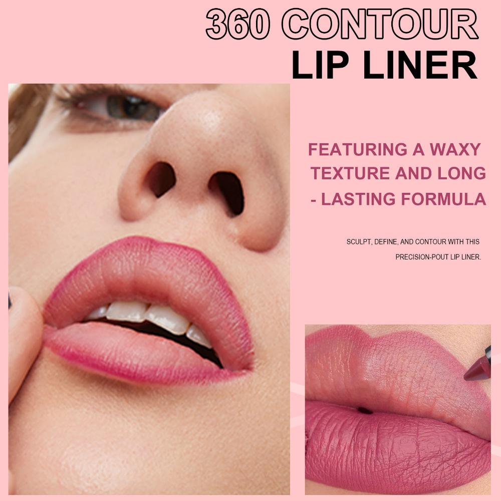 HANDAIYAN 6 Colors Velvet Lip Crayon Set Matte Lip Liner Pencil Long Lasting Waterproof Full Coverage Lip Contour Shaper Makeup