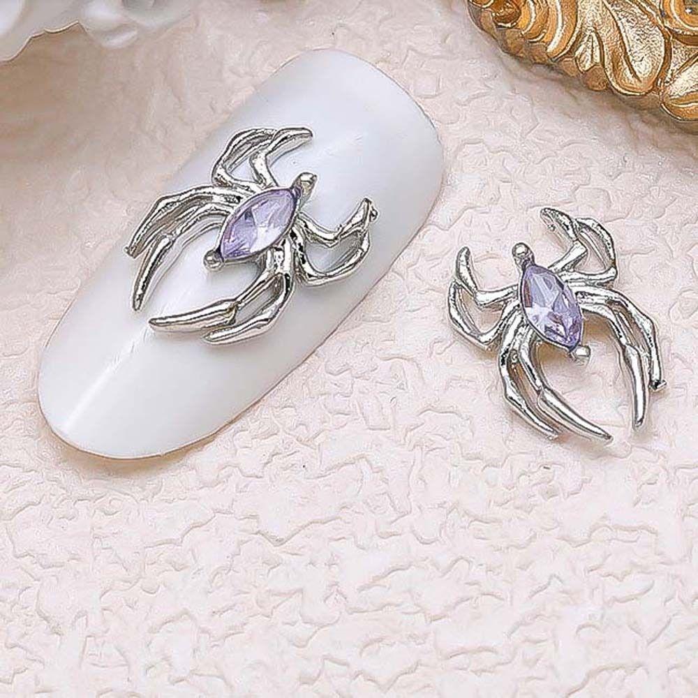 5pcs/set Nail Art Decorations Halloween Spider Nail Rhinestones Manicurist