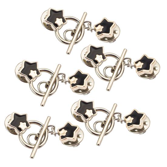5 pcs. Chain buttons, cardigan fasteners, no-sew, removable decorative buttons for sweaters, cardigans, shawls