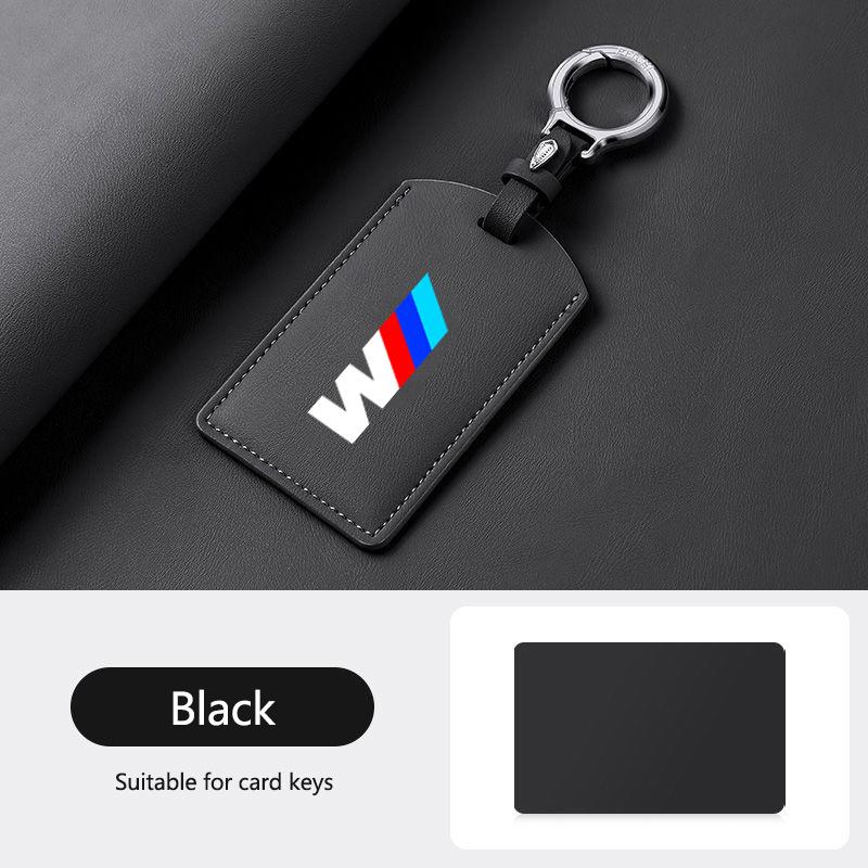 UVGK5 Leather M-Styling Car Smart NFC Card Key Case Cover Shell For BMW M3 M5 M4 Series X1 X3 X5 X6 X7 535le Keychain Auto Accessories