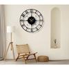 Clock for Home and Hall, Living Room, Bedroom, Office, Antique Big Size Modern Wall Watch for Home Decor (Style 1, 50 Cm) Matte Black,Analog