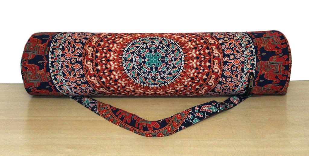 Cotton Yoga Mat Bag, Handmade Sport Gym Bag, Carrier Bag, Pilates Bag, Fitness Bag, Excercise Bag
