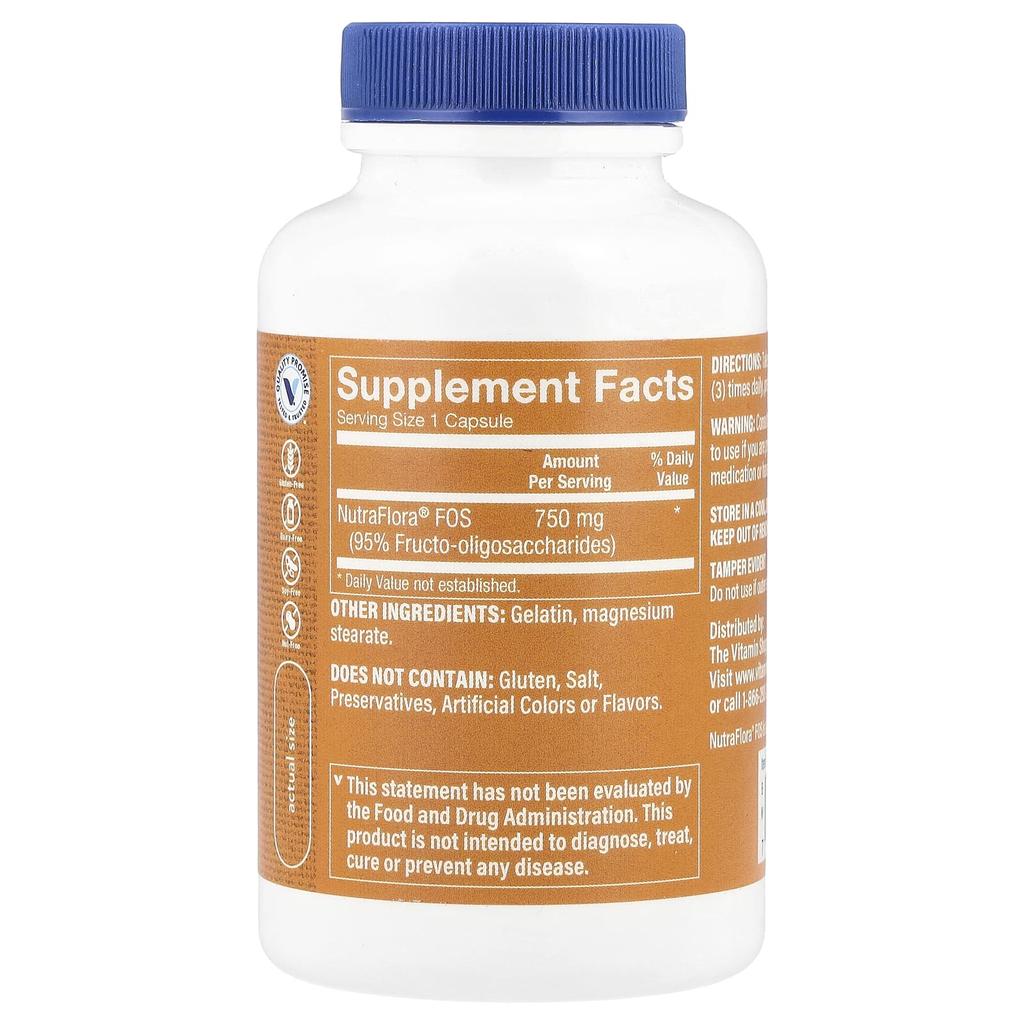the Vitamin Shoppe Нутрафлора® ФОС Пробиотик, 750 мг, 100 Капсул