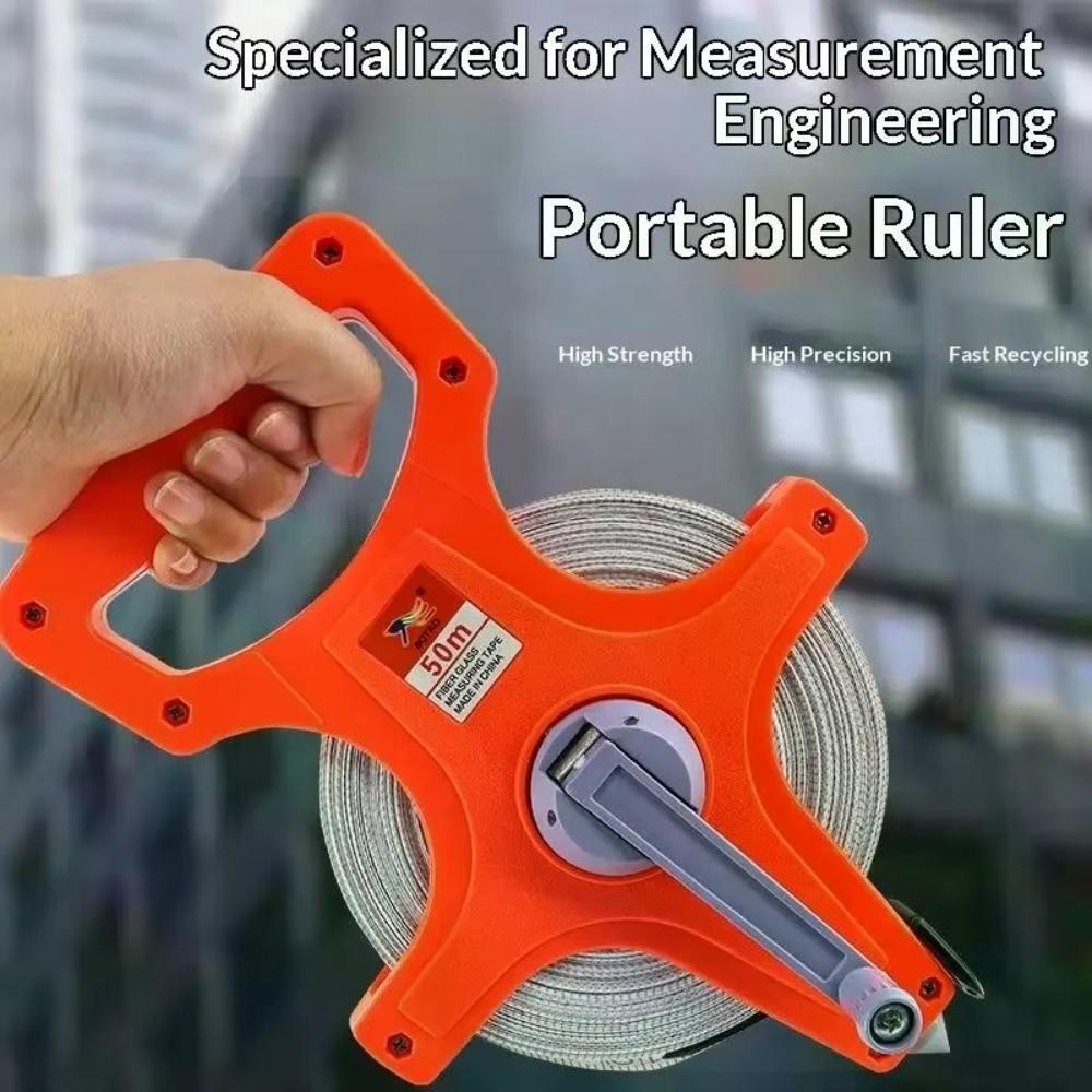 Impact Resistant Open Reel Tape Measure Multi-purpose Distance Measuring Ruler Construction Site